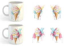 Watercolor Ice Cream | Mug sublimation design Product Image 6