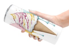 Watercolor Ice Cream | Tumbler Sublimation Wrap Product Image 2