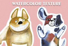 Watercolor cute dogs sticker pack Product Image 4