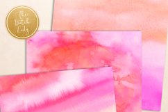 Pink &amp; Orange Watercolor Ombre Backgrounds Product Image 4