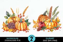 Watercolor Thanksgiving Clipart Bundle Product Image 2