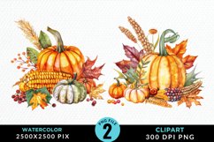 Watercolor Thanksgiving Clipart Product Image 1