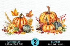 Watercolor Thanksgiving Clipart Product Image 1