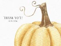 Watercolor Fall Pumpkins Thanksgiving Autumn Clipart Product Image 3