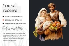 Traditional Thanksgiving familiy Watercolor Clipart Product Image 1