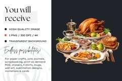 Traditional Thanksgiving feast Watercolor Clipart Product Image 2