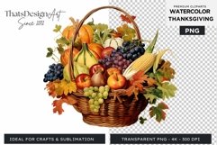 Traditional Thanksgiving fruits Watercolor Clipart Product Image 1