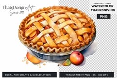 Traditional Thanksgiving Watercolor Clipart sublimation Product Image 1