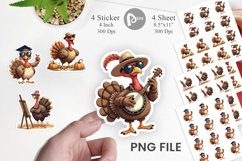 Thanksgiving Turkey Sticker Product Image 1
