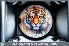 GorgeousWatercolor Car Coaster design.