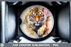 GorgeousWatercolor Car Coaster design.