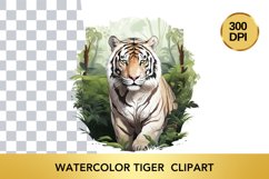 5 png Watercolor tiger Clipart , Animal Sublimation Bundle Product Image 6
