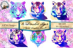 This is a Watercolor Tiger Clipart Graphics bundle that includes 6 watercolor tiger clipart graphics. These can be used in a wide variety of craft projects 