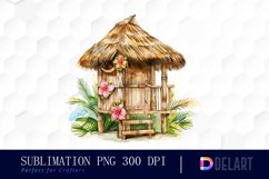 Tiki Hut Illustration Clipart Product Image 1