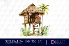 Tiki Hut Illustration Clipart Product Image 1