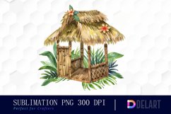 Tiki Hut Illustration Clipart Product Image 1