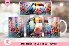 Toucan Mug Wrap Sublimation Designs, Toucan Mug Wrap, Toucan Png