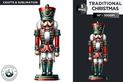 Watercolor Christmas Nutcracker Clipart PNG Product Image 1