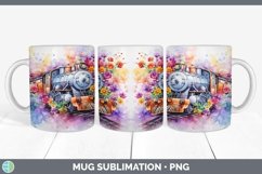 GorgeousWatercolor Mug Wrap design.