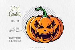 Halloween Pumpkin PNG sublimation, Cartoon Pumpkin Face Product Image 2