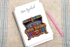 Watercolor Treasure Chest Clipart Bundle Product Image 4