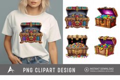 Watercolor Treasure Chest Clipart Product Image 1