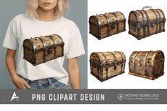 Watercolor Treasure Chest Clipart Product Image 1