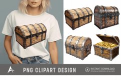 Watercolor Treasure Chest Clipart Product Image 1