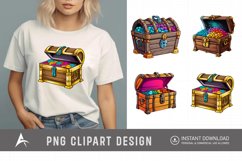 Watercolor Treasure Chest Clipart Product Image 1