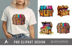 Watercolor Treasure Chest Clipart Product Image 1
