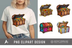 Watercolor Treasure Chest Clipart Product Image 1