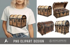 Watercolor Treasure Chest Clipart Product Image 1