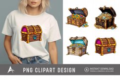 Watercolor Treasure Chest Clipart Product Image 1