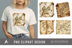 Watercolor Treasure Map Clipart Product Image 1