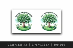 Watercolor tree dollar bills money Grow Your Sublimation Business quote 20 oz tumbler skinny mug wrap clipart t-shirt sublimation printable design