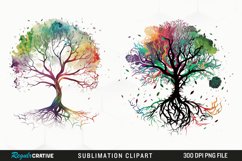 Watercolor Tree Of Life Sublimation PNG Clipart Product Image 1