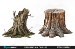 Watercolor Tree Stump Image Clipart Product Image 1