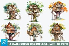 Watercolor Treehouse Clipart Bundle,digital download,digital planner,instant download,watercolor clipart,commercial use,clipart bundle,watercolor fountain,printable art,forest clipart,tree clip art png,pine tree clipart,woodland clipart