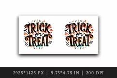 Watercolor Trick or Treat text black neon orange quote lettering Halloween print tumbler skinny mug wrap clipart t-shirt sublimation printable design