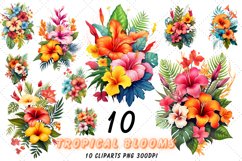 floral arrangement, flower clipart, Hawaiian flowers, Hawaii clipart, tropical bouquet, tropical floral, tropical flowers, tropical leaves, watercolor floral, watercolor flowers, watercolor hibiscus, watercolor plumeria, watercolor tropical, jungle clipar