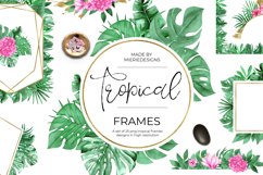 Watercolor Tropical Frame Clipart Product Image 1