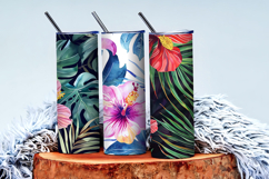 Watercolor Tropical Leaves and Hibiscus Seamless DP Product Image 3