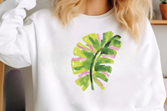 Watercolor Tropical Leaves PNG Clipart Product Image 2