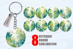 Keychain Watercolor Tropical rainforests Product Image 1