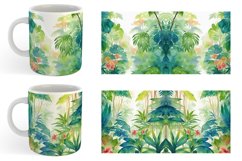 Watercolor Tropical rainforests | Mug sublimation design Product Image 2