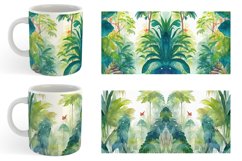 Watercolor Tropical rainforests | Mug sublimation design Product Image 4