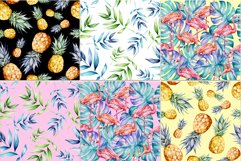 12 Seamless Tropical Watercolor Patterns - JPG Backgrounds Product Image 3