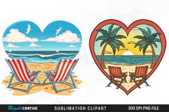Watercolor Tropical Valentines Graphics Clipart Product Image 1