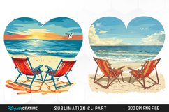 Watercolor Tropical Valentines Graphics Clipart Product Image 1