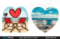 Watercolor Tropical Valentines Graphics Clipart Product Image 1